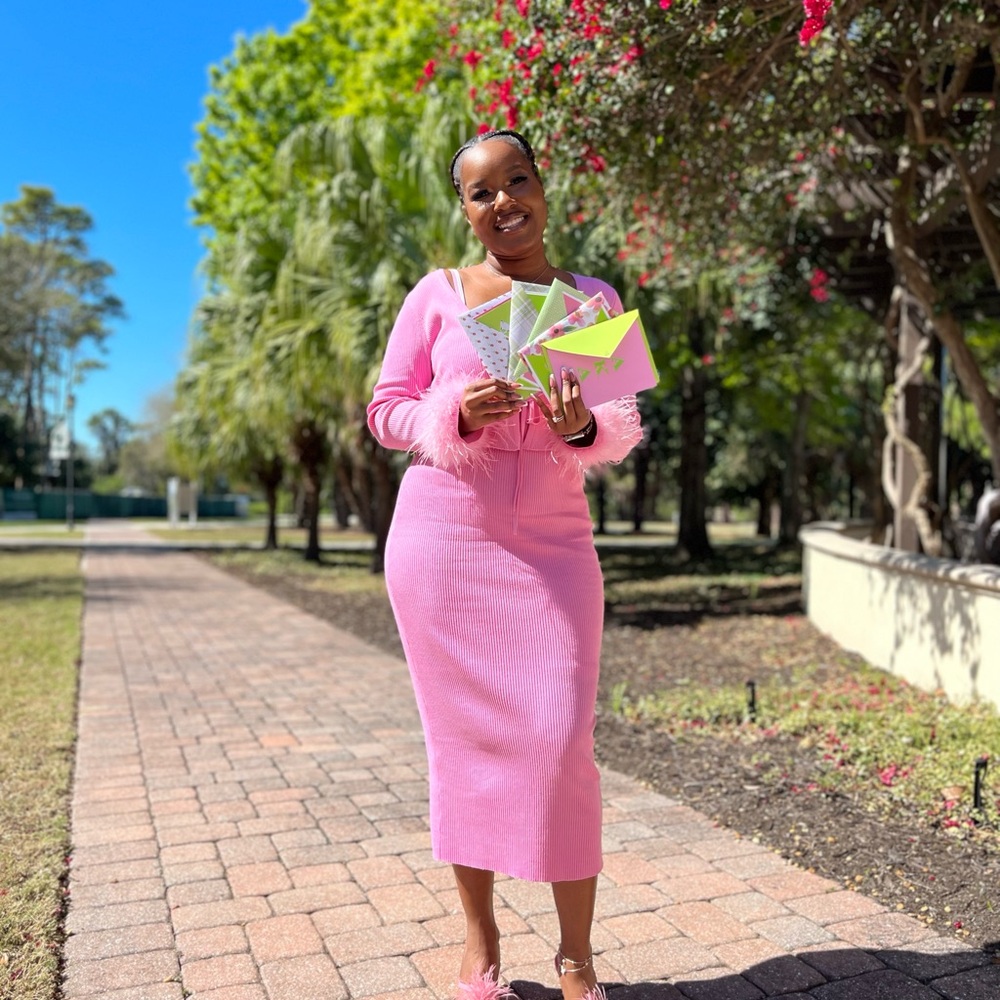 Fashion Nova Pink Midi Dress
